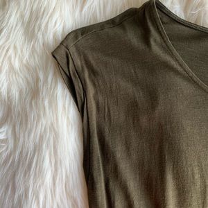H&M Basics Dark Green T-Shirt Dress